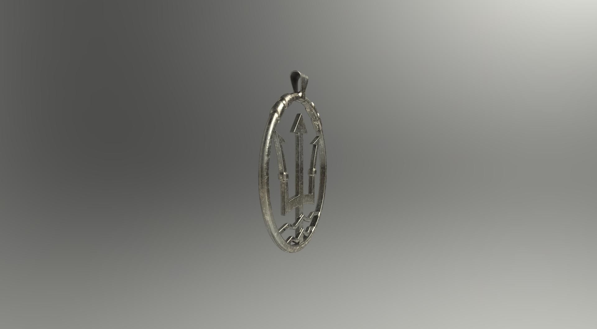 Pendant Poseidon 3dPrint 3D print model_7
