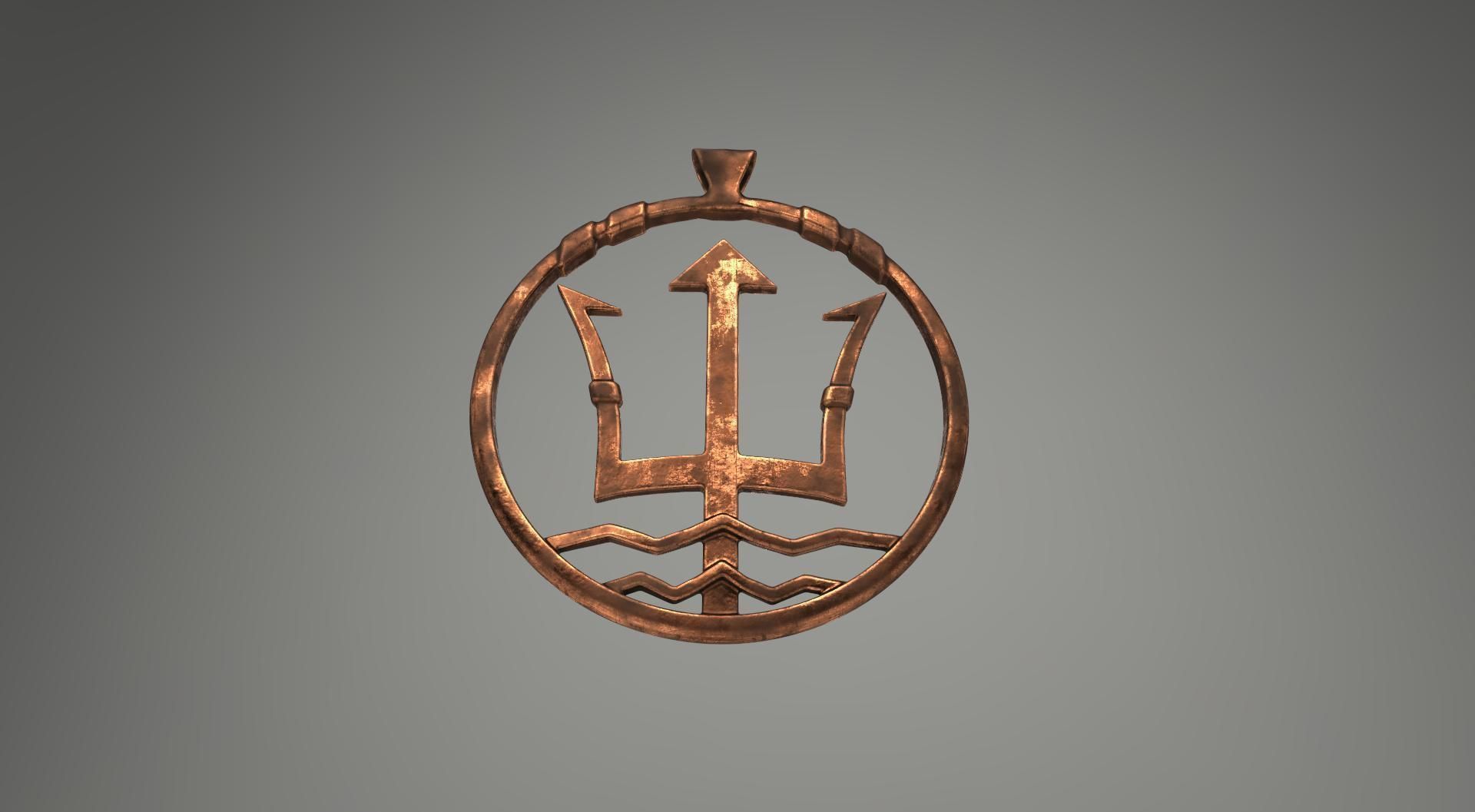 Pendant Poseidon 3dPrint 3D print model_8
