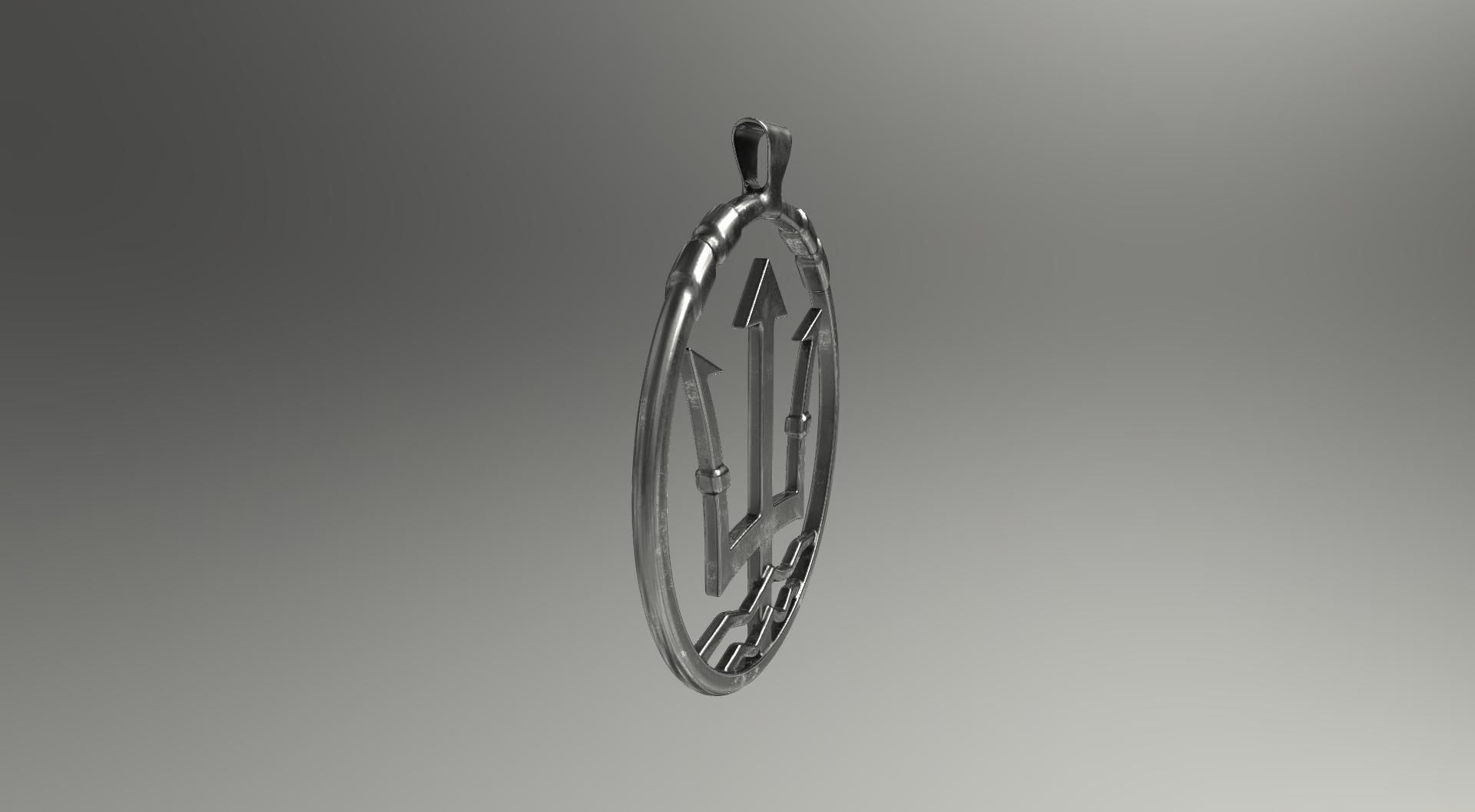 Pendant Poseidon 3dPrint 3D print model_4