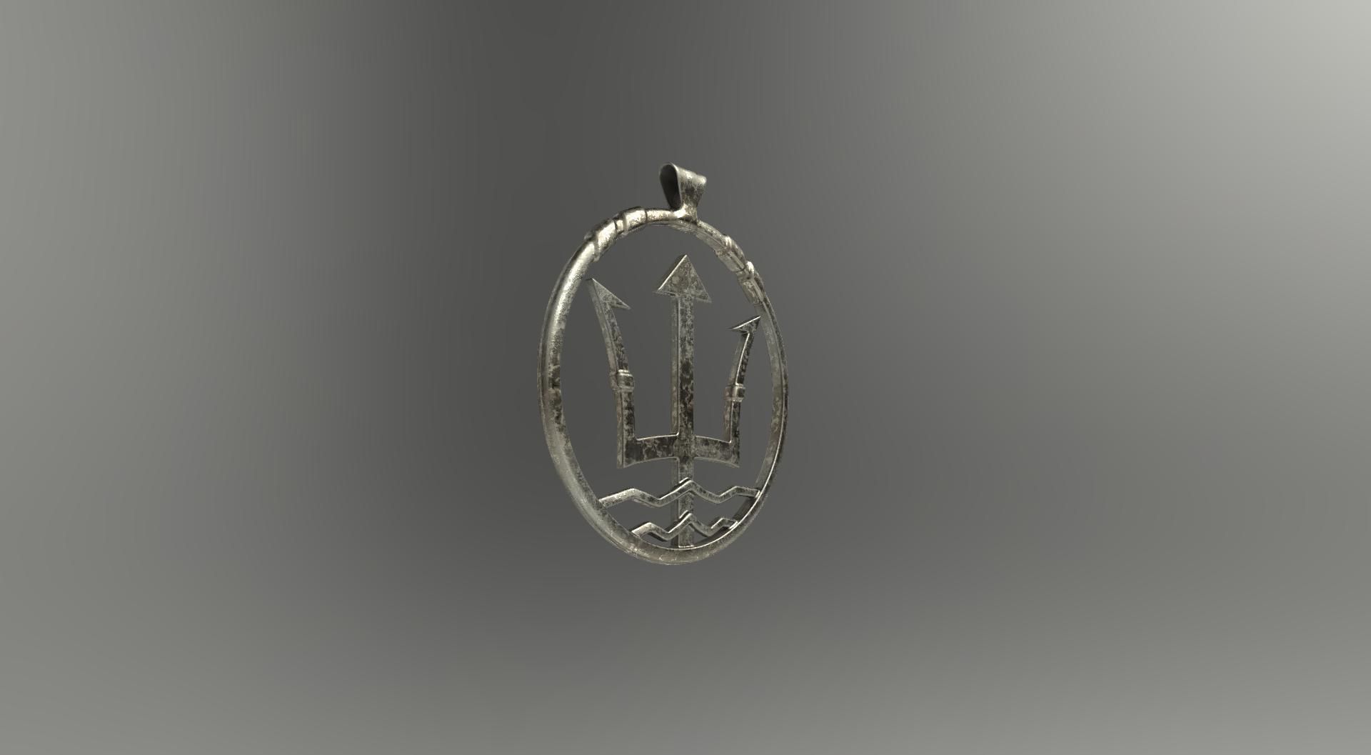 Pendant Poseidon 3dPrint 3D print model_1