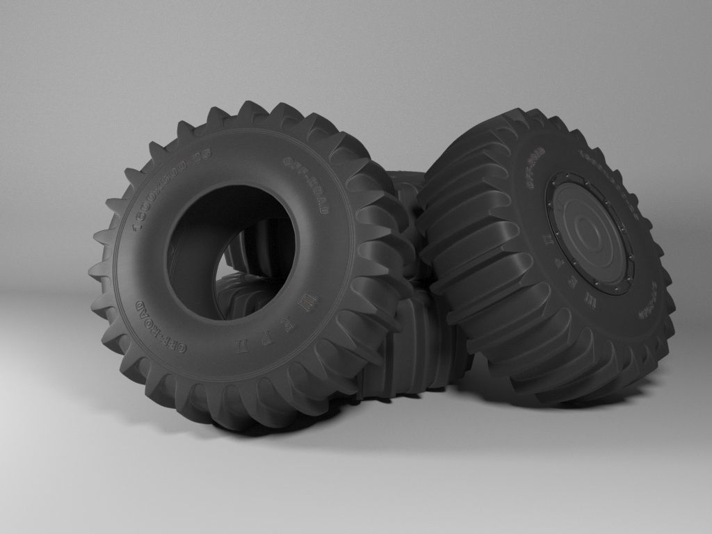  All terrain vehicle wheel SHERP 3D model_2