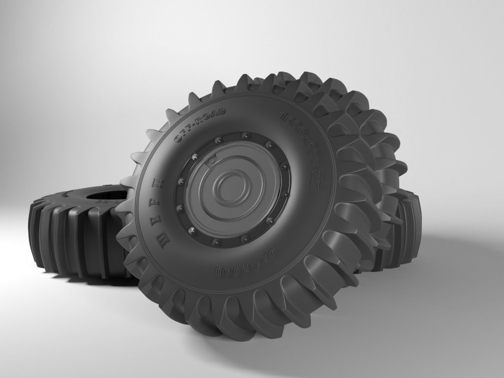  All terrain vehicle wheel SHERP 3D model_3