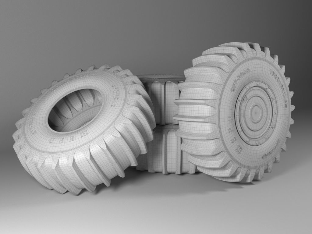  All terrain vehicle wheel SHERP 3D model_1