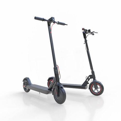 Set of electric scooters Xiaomi Mijia Scooter Unicool Foldable 3D model