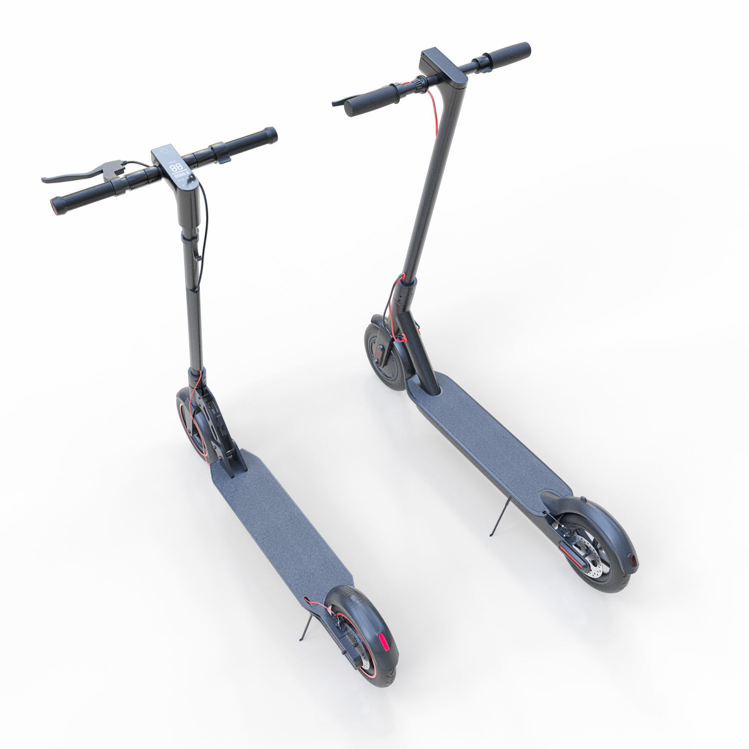 Set of electric scooters Xiaomi Mijia Scooter Unicool Foldable 3D model_4