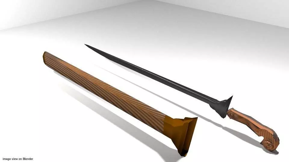 Sword - Malay Pedang Panjang 3D model