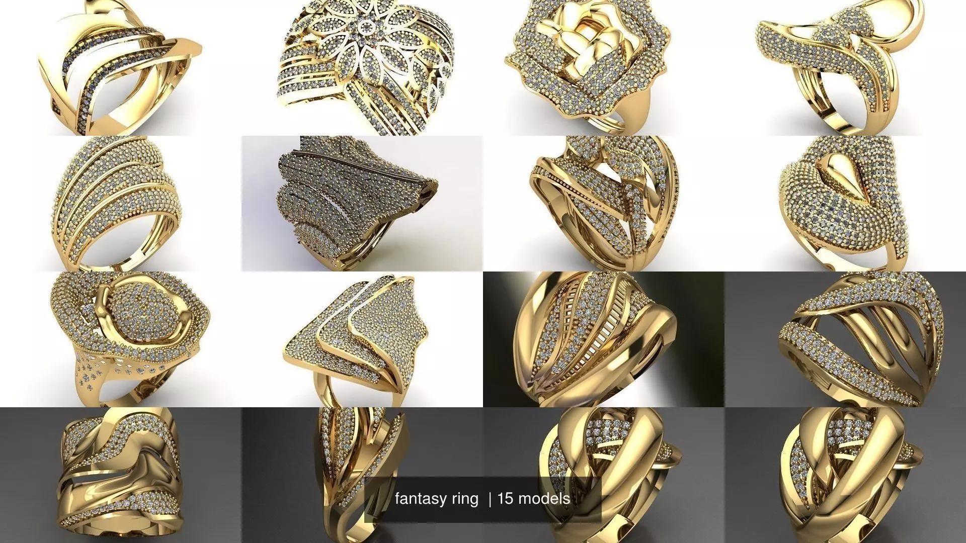 fantasy ring  3D Model Collection_0
