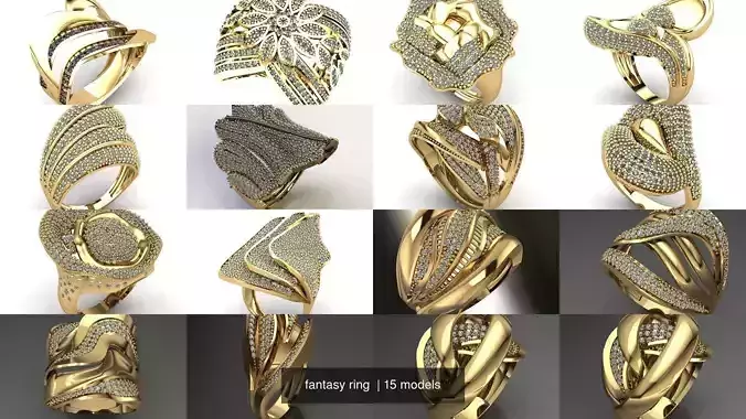 fantasy ring  3D Model Collection