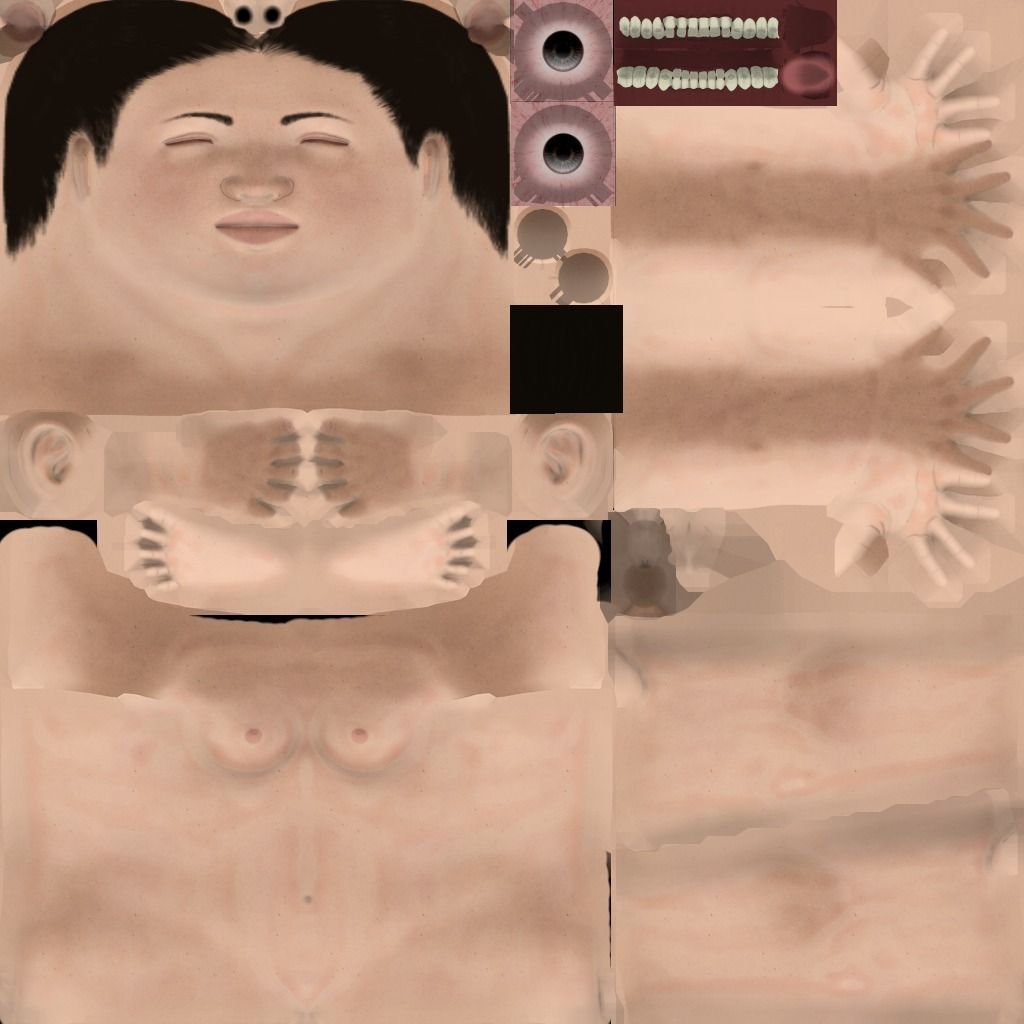 FEMALE MODEL airplane flying in night sky Free low-poly 3D model_18