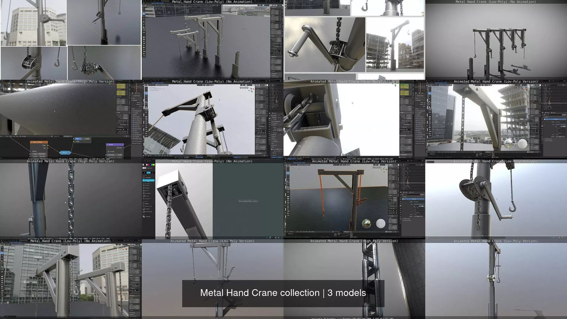 Metal Hand Crane collection _0