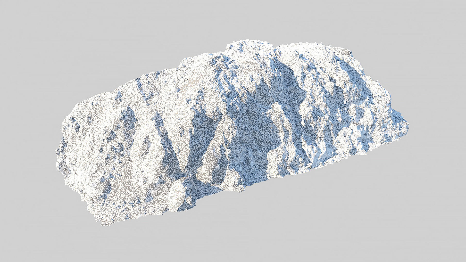 Coastal rocky cliff Low-poly 3D model_3