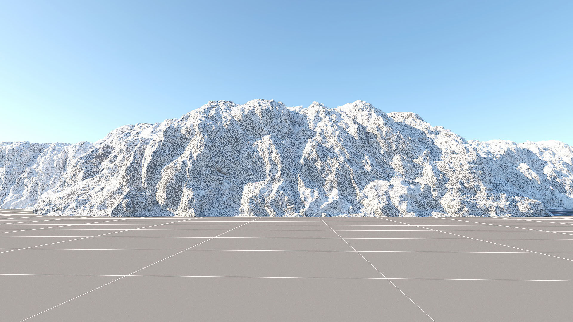 Coastal rocky cliff Low-poly 3D model_1