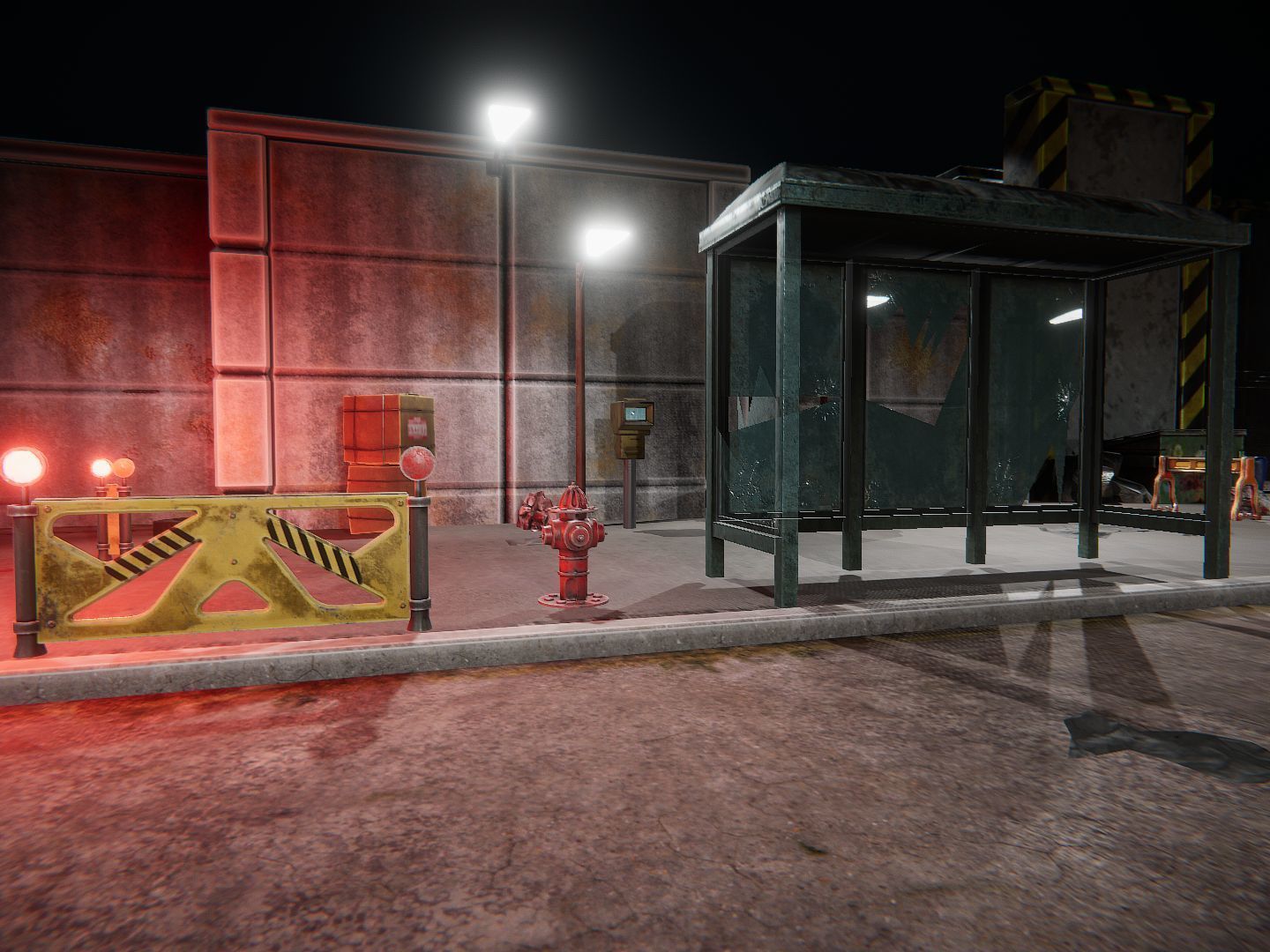 Street Props Low-poly 3D model_4