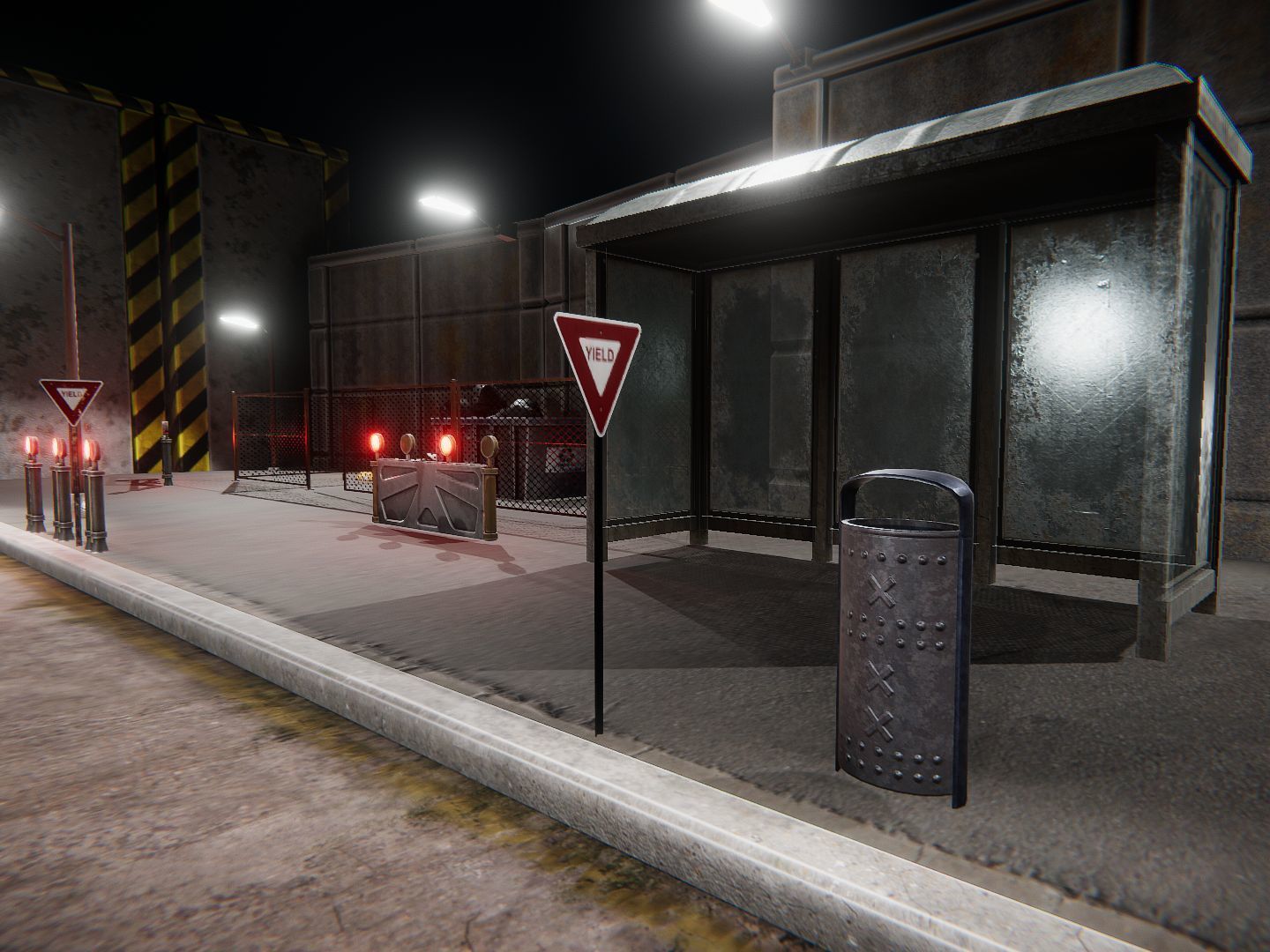 Street Props Low-poly 3D model_13