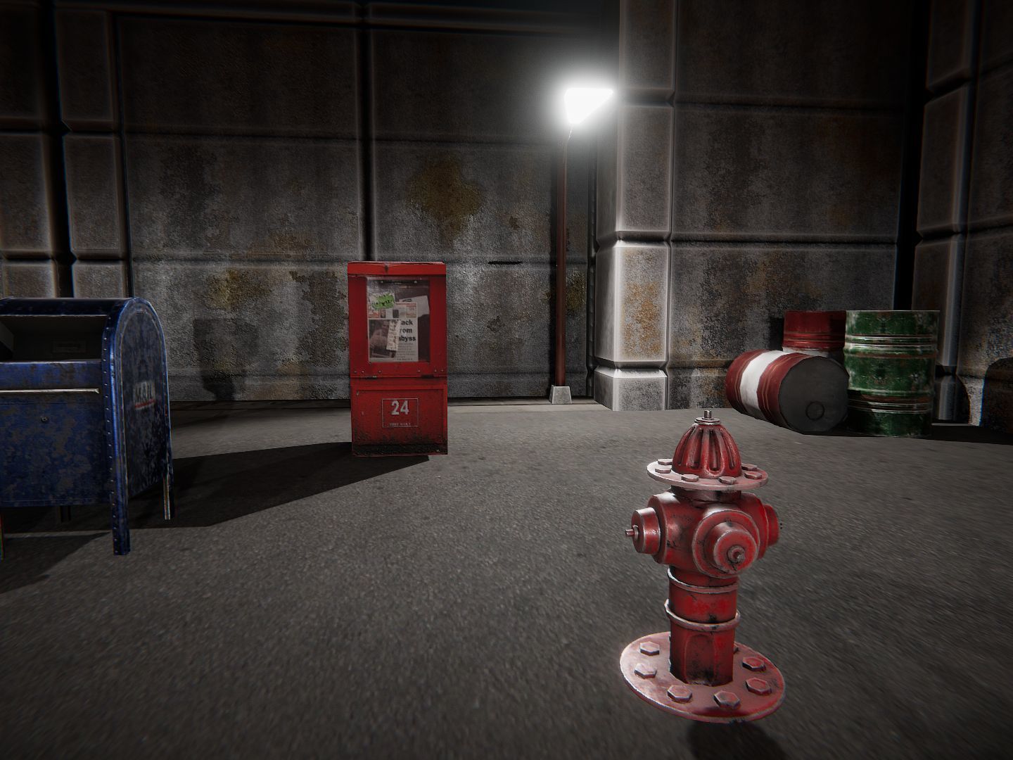 Street Props Low-poly 3D model_6