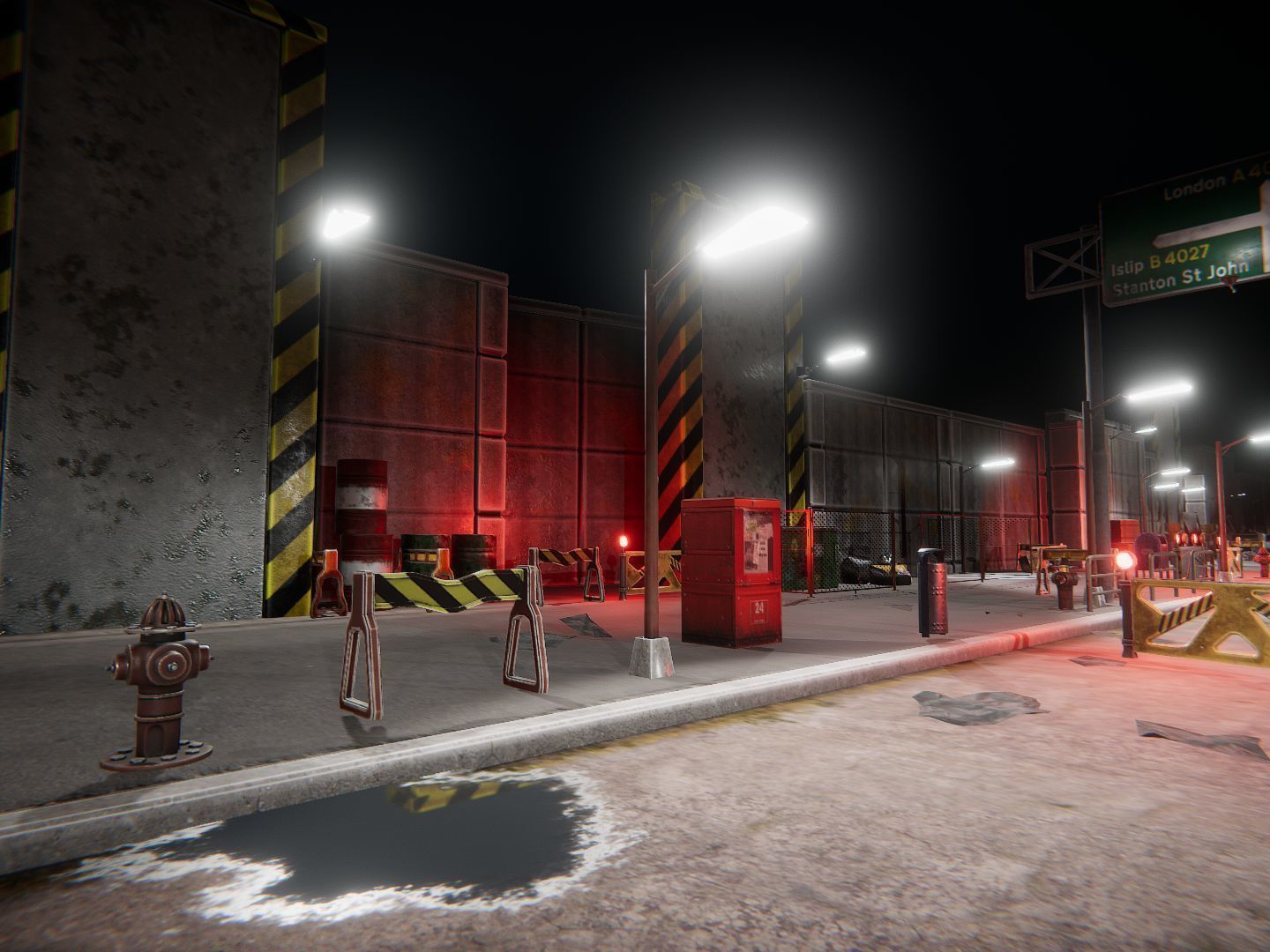 Street Props Low-poly 3D model_7