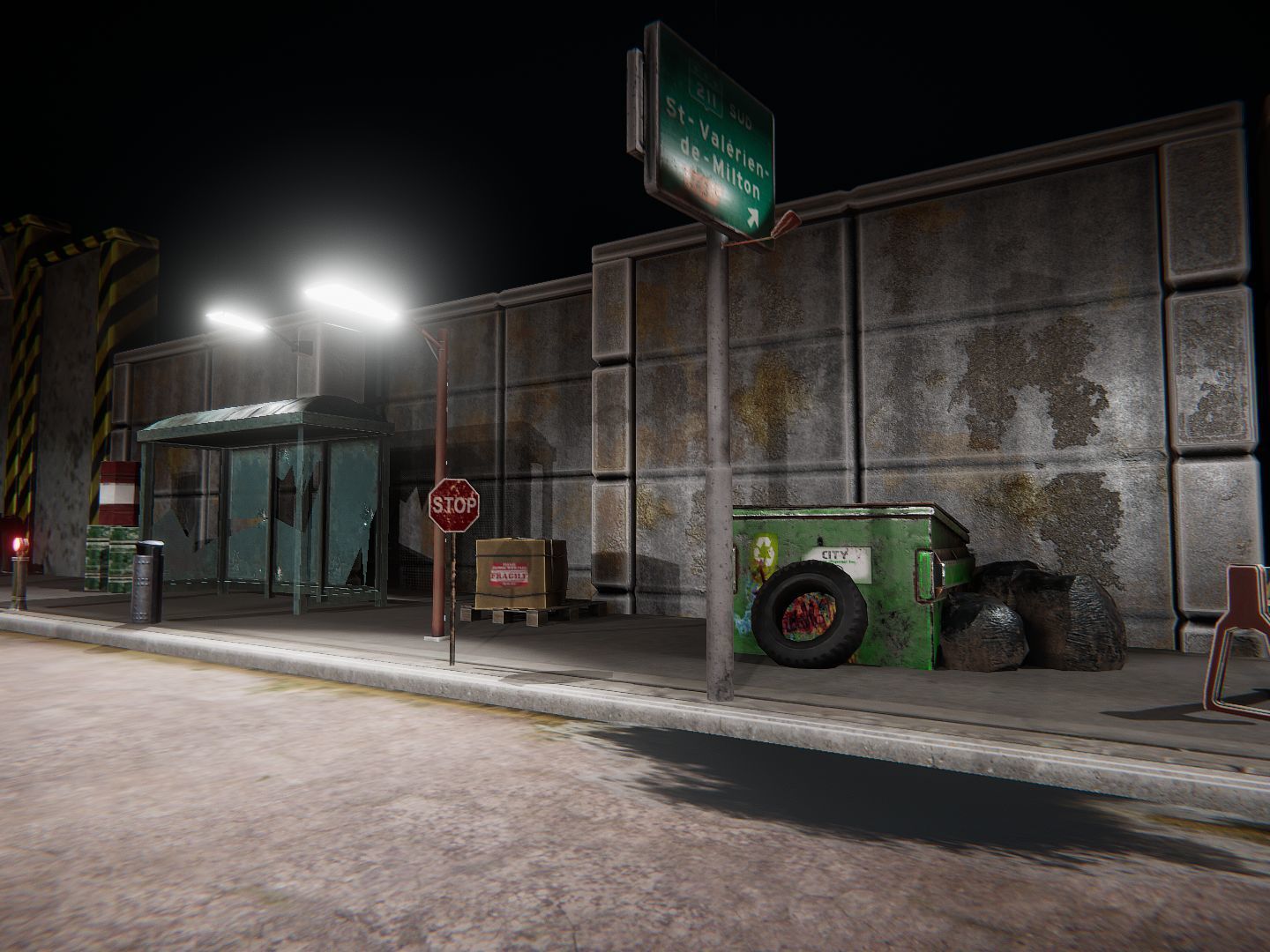 Street Props Low-poly 3D model_15