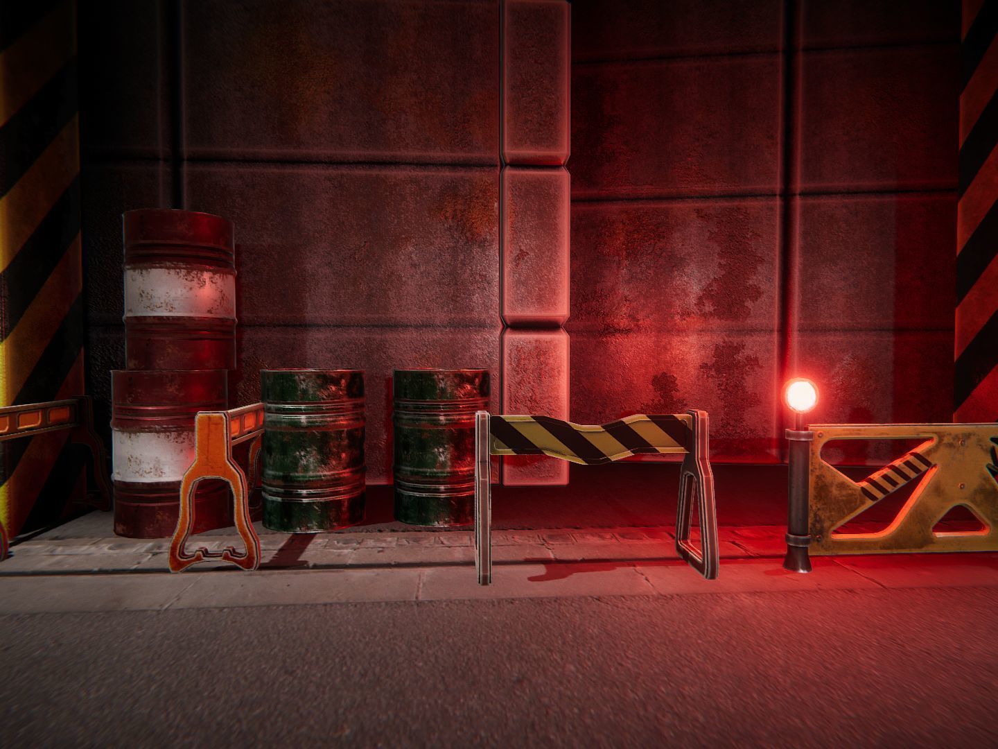 Street Props Low-poly 3D model_5
