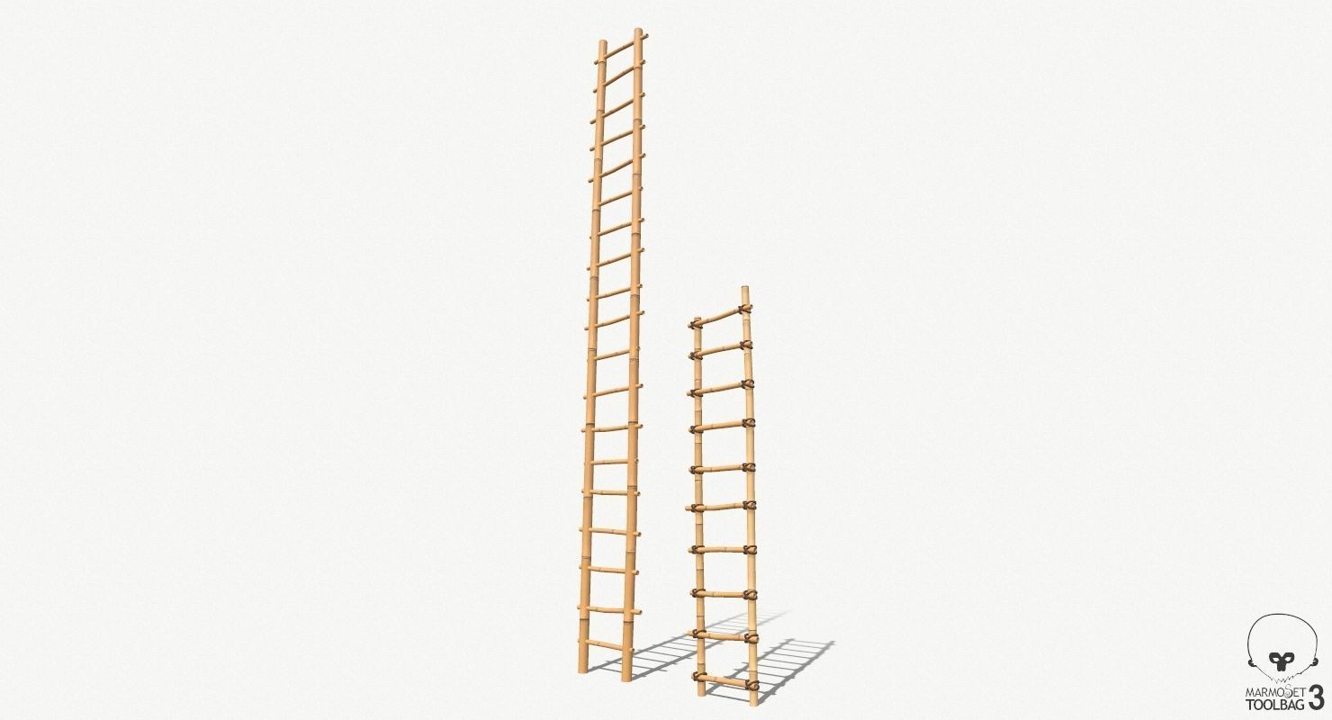 Modular Wooden Stakes and Planks Asset Low-poly 3D model_18