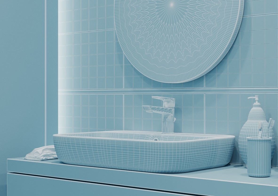 Minos Bathroom Scene for Cinema 4D and Corona Renderer 3D model_5