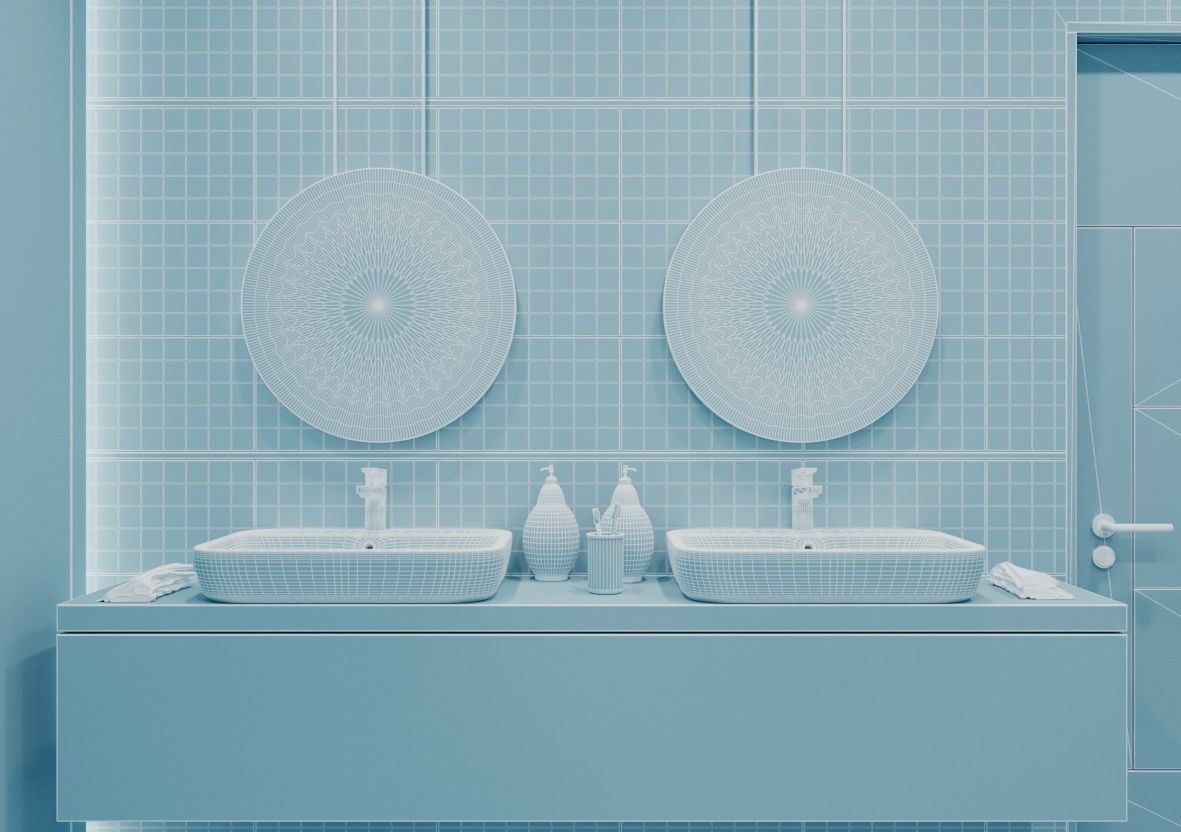 Minos Bathroom Scene for Cinema 4D and Corona Renderer 3D model_7