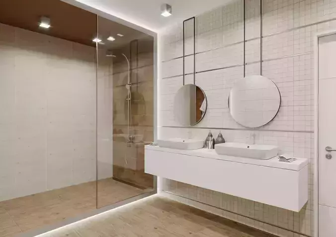 Minos Bathroom Scene for Cinema 4D and Corona Renderer 3D model
