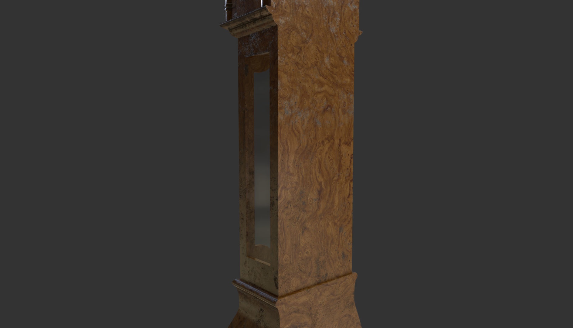 Floor Clock Low-poly 3D model_20