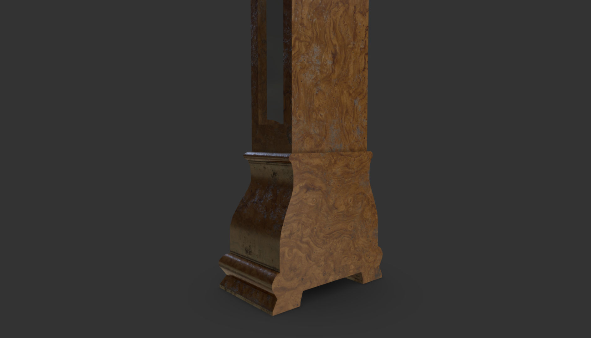 Floor Clock Low-poly 3D model_21