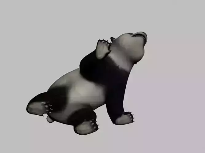 3dmax Panda animation with skeleton