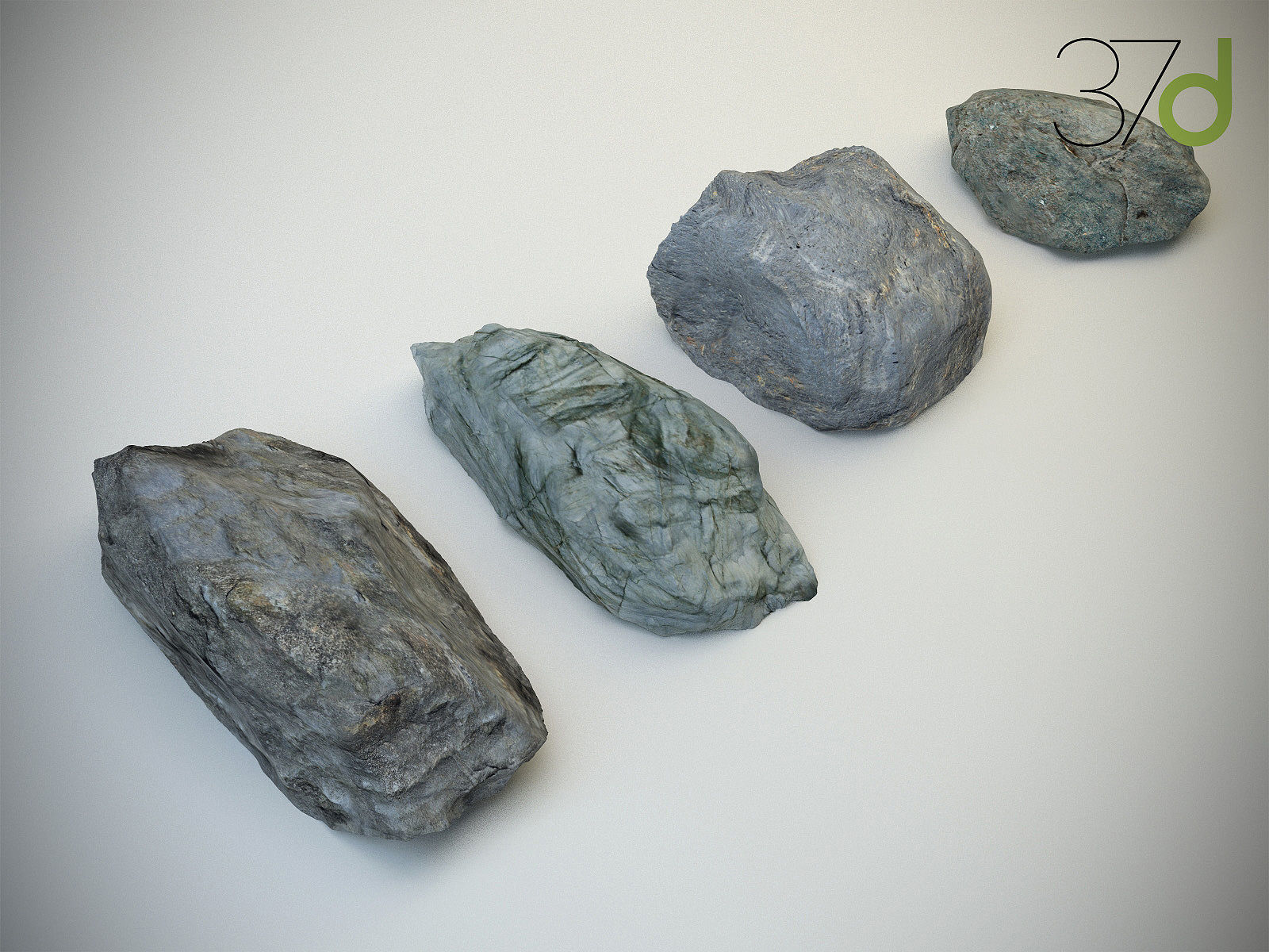 Photorealistic Rocks and Stones 3D model_1