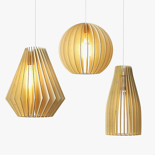 Lamp set by IUMI Low-poly 3D model