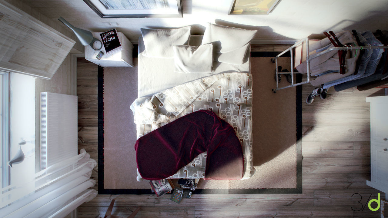 Photorealistic Bed 37d 3D model_6