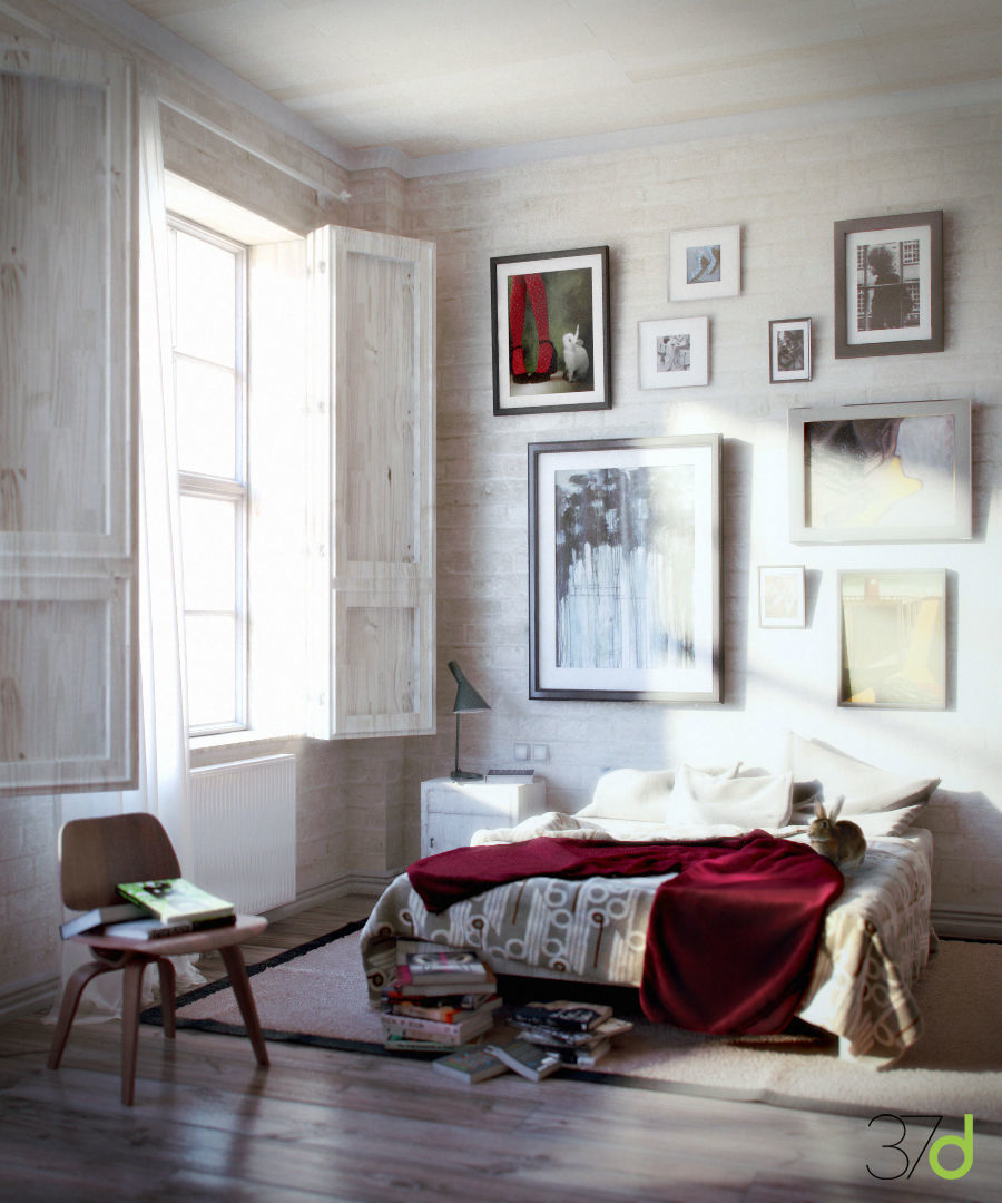 Photorealistic Bed 37d 3D model_5