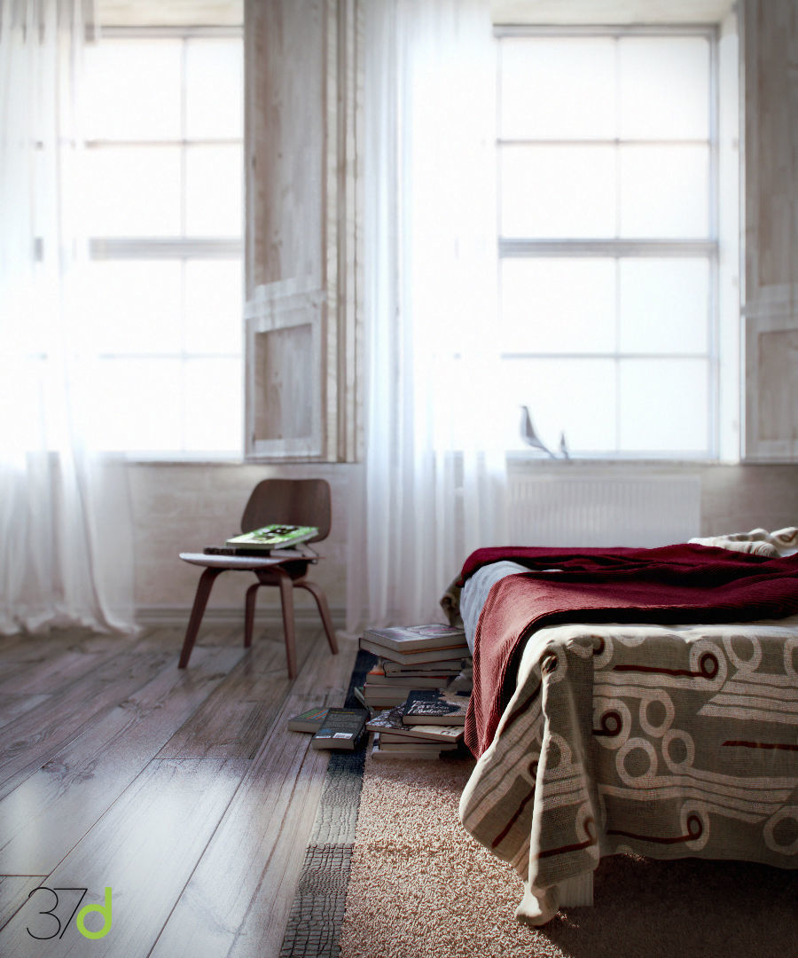 Photorealistic Bed 37d 3D model_7