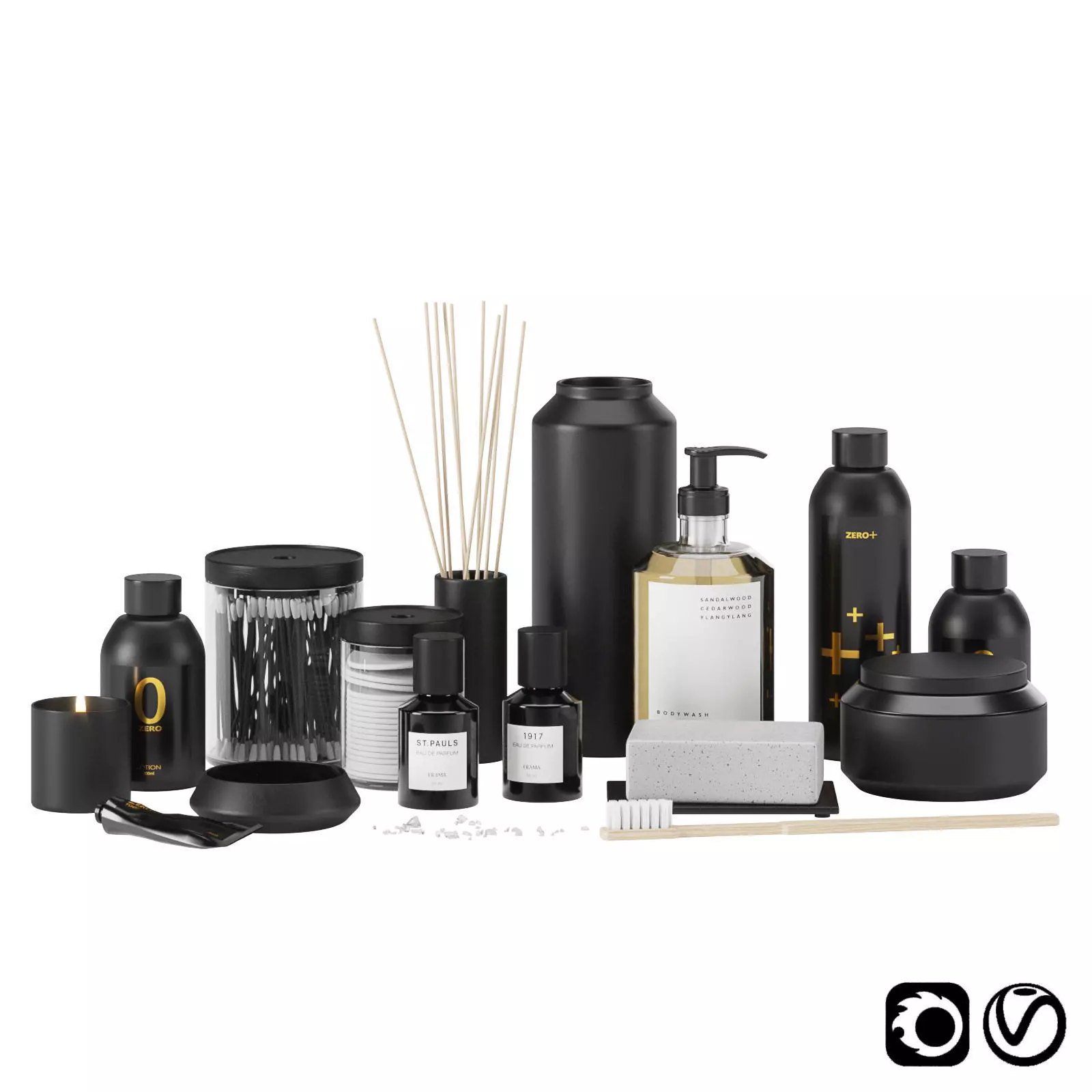 Bathroom set 03 3D model_0