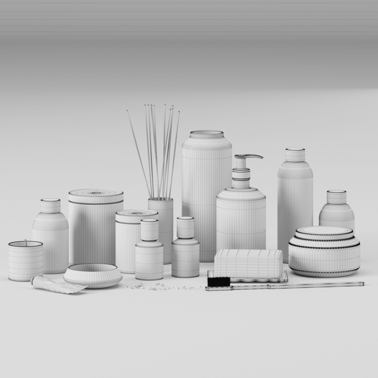 Bathroom set 03 3D model_3