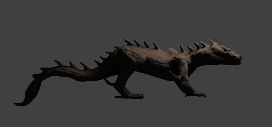 DRAGON 01 Low-poly 3D model_3