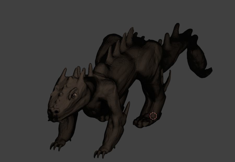 DRAGON 01 Low-poly 3D model_1