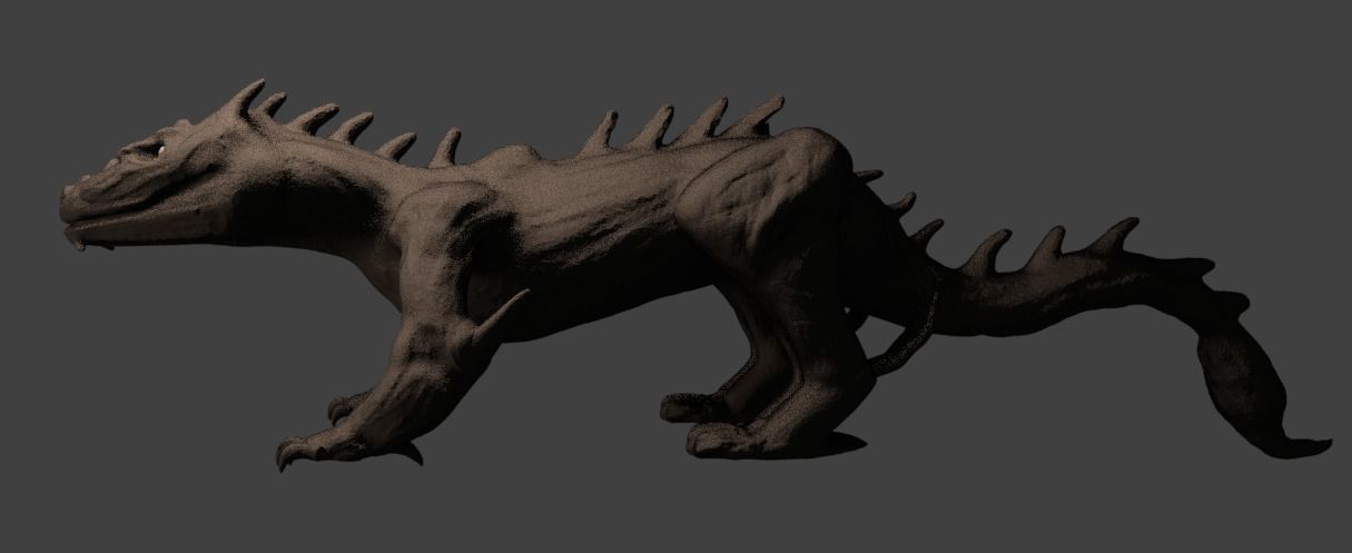 DRAGON 01 Low-poly 3D model_5