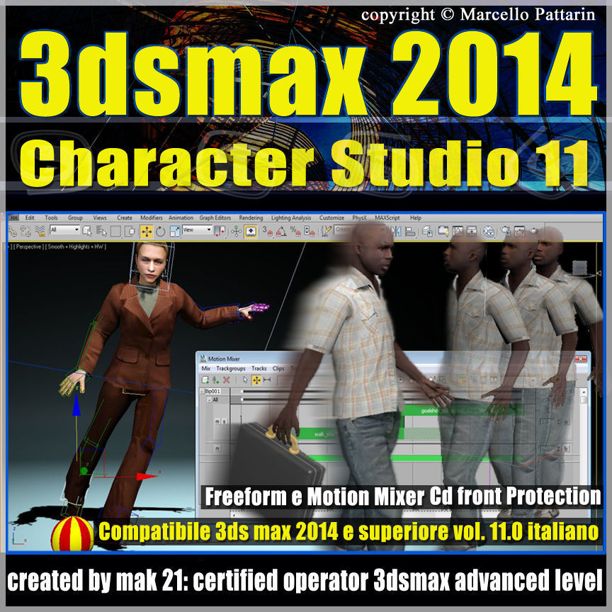 3ds max 2014 Character Studio v 11 Italiano cd front