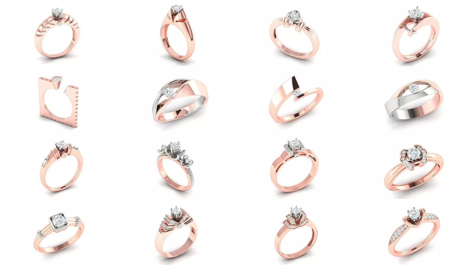 200 model-Bulk Solitaire ring 3dm stl render detail 3D print  3D Model Collection_0