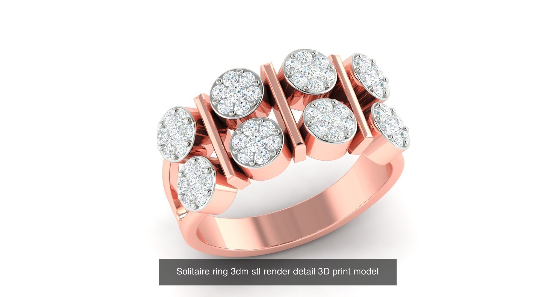 200 model-Bulk Solitaire ring 3dm stl render detail 3D print  3D Model Collection_132