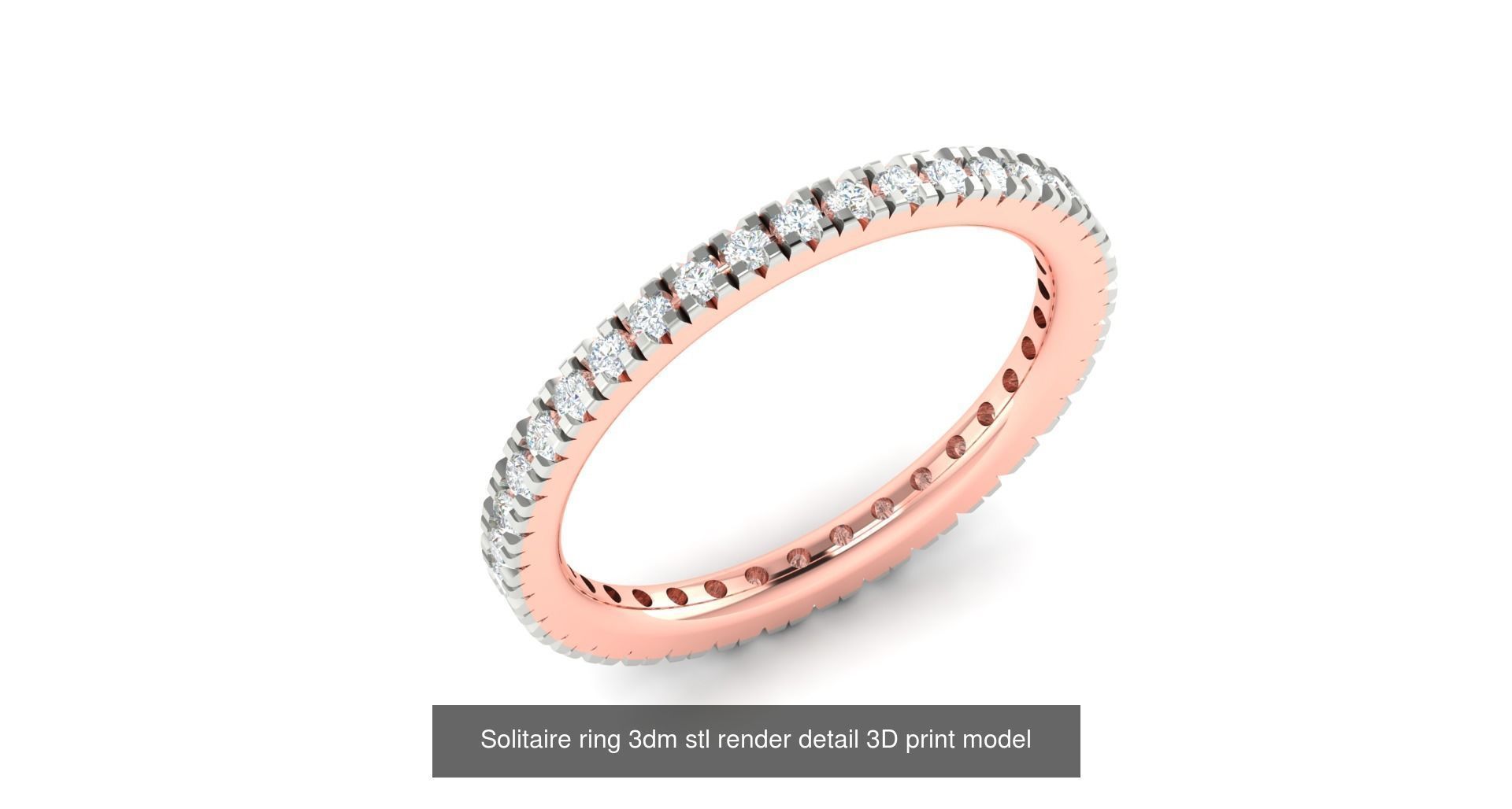 200 model-Bulk Solitaire ring 3dm stl render detail 3D print  3D Model Collection_128