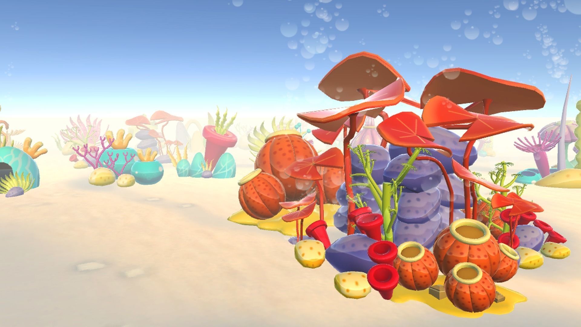 Cartoon Seaweed Pack Low-poly 3D model_2