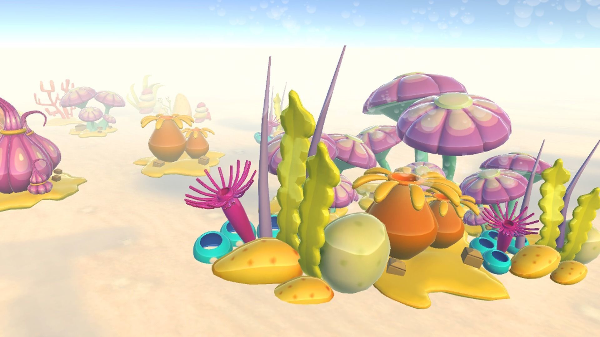 Cartoon Seaweed Pack Low-poly 3D model_3