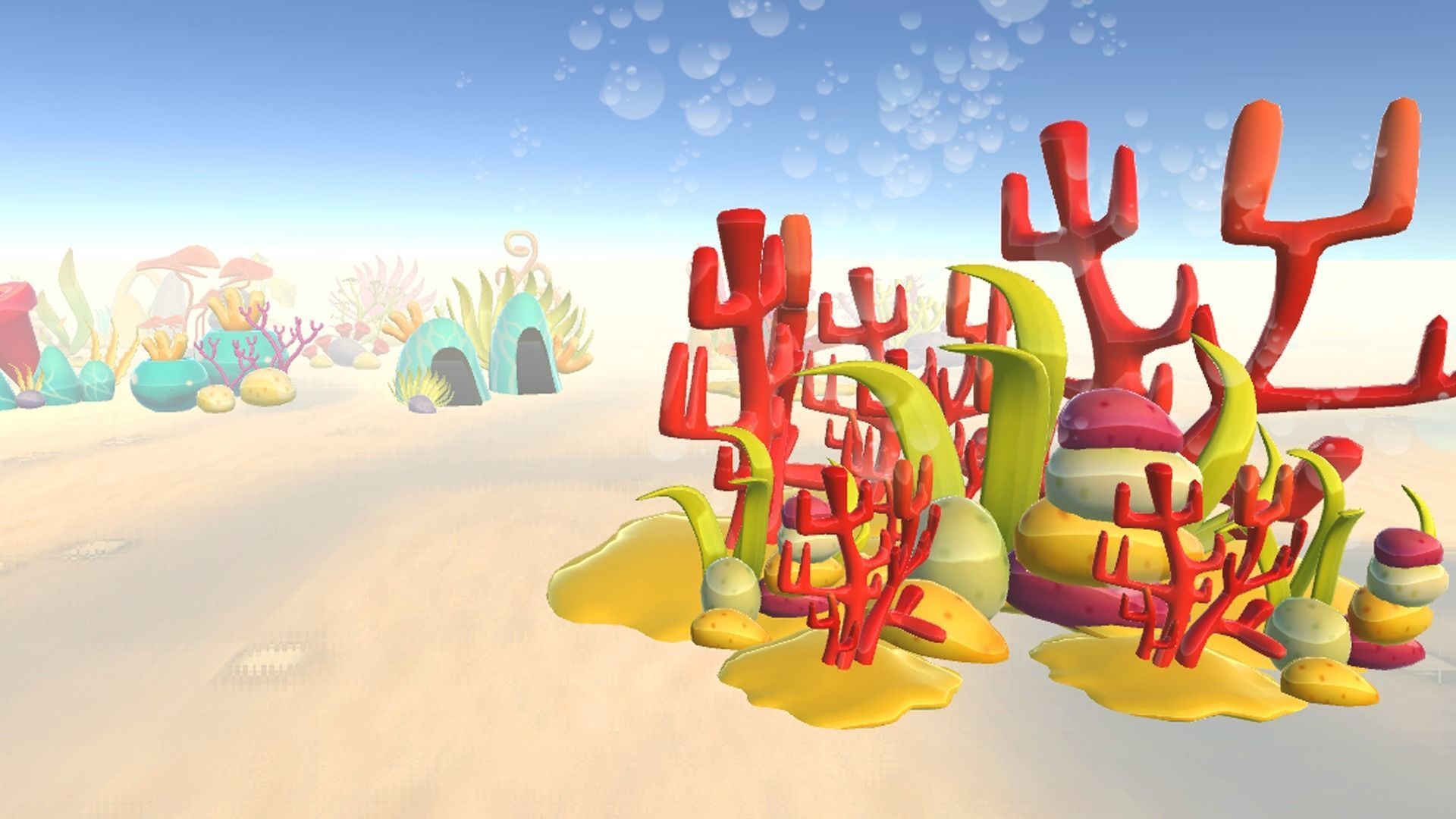Cartoon Seaweed Pack Low-poly 3D model_1