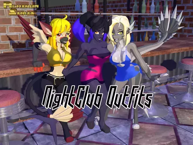 Acheron NightClub Outfits Low-poly 3D model