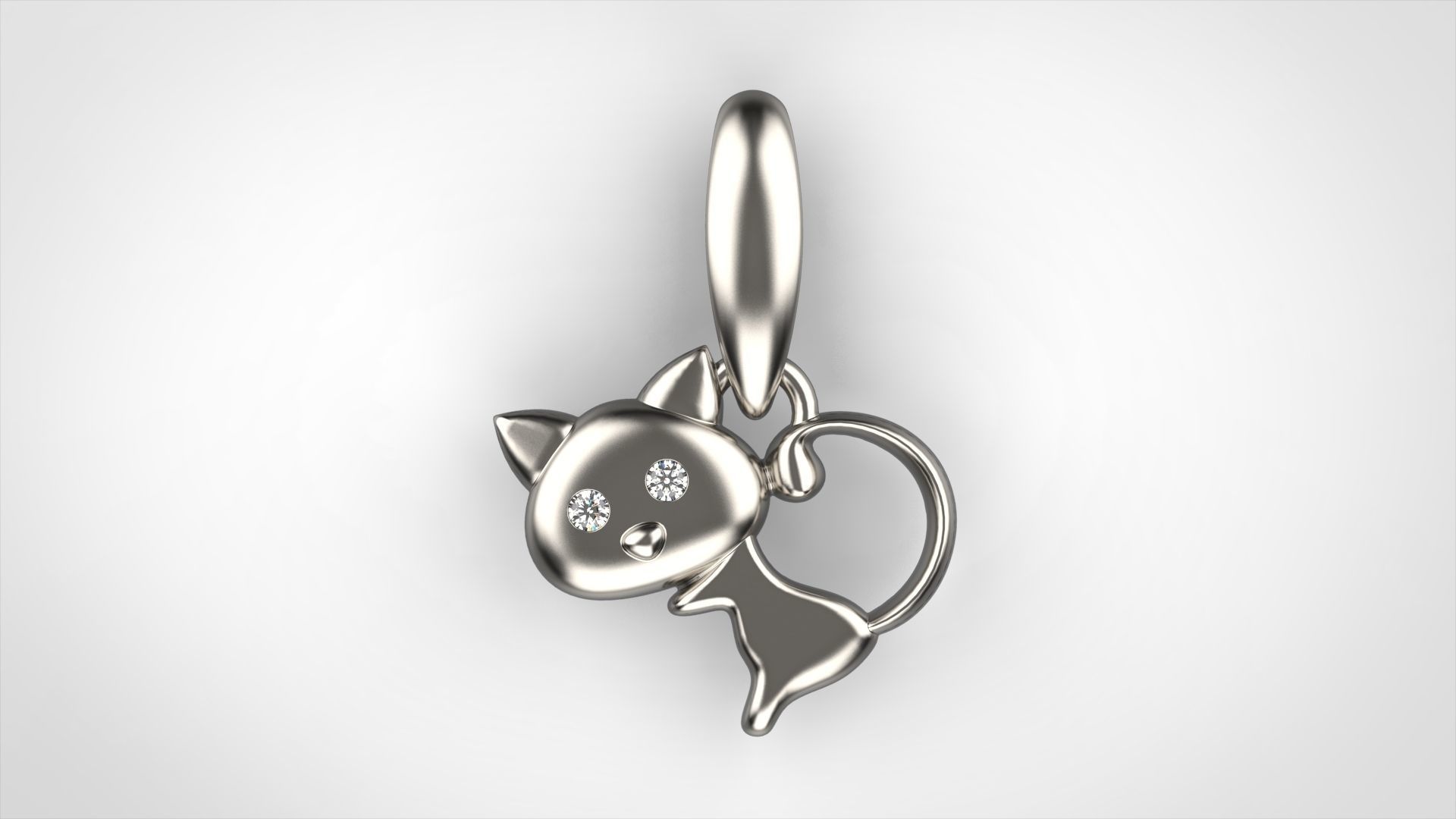 The kitten pendant 3D print model_1