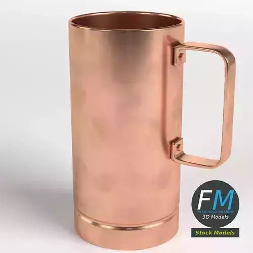 Pure copper tall mug