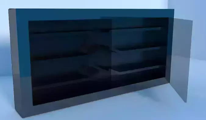 almirah or showcase Low-poly 3D model